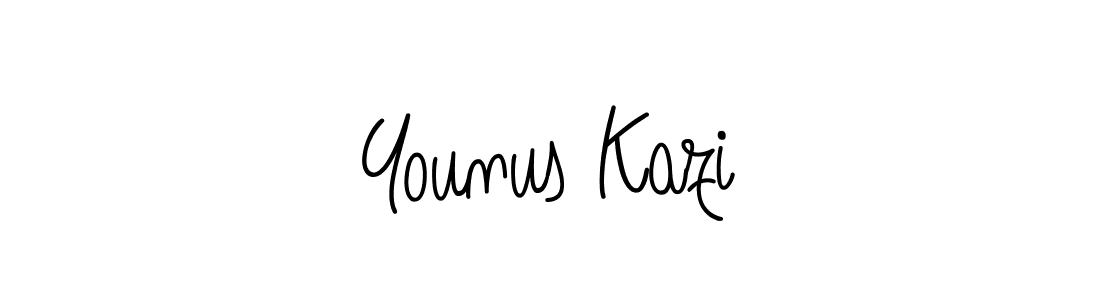 if you are searching for the best signature style for your name Younus Kazi. so please give up your signature search. here we have designed multiple signature styles  using Angelique-Rose-font-FFP. Younus Kazi signature style 5 images and pictures png