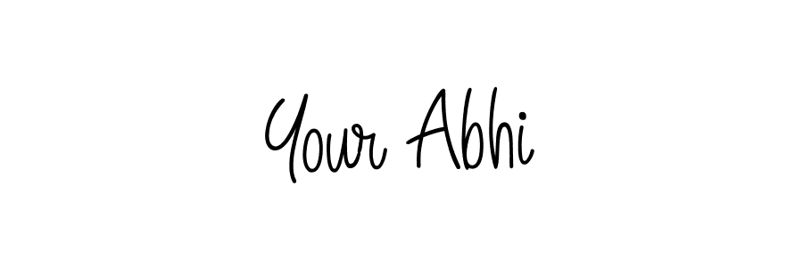 How to make Your Abhi name signature. Use Angelique-Rose-font-FFP style for creating short signs online. This is the latest handwritten sign. Your Abhi signature style 5 images and pictures png