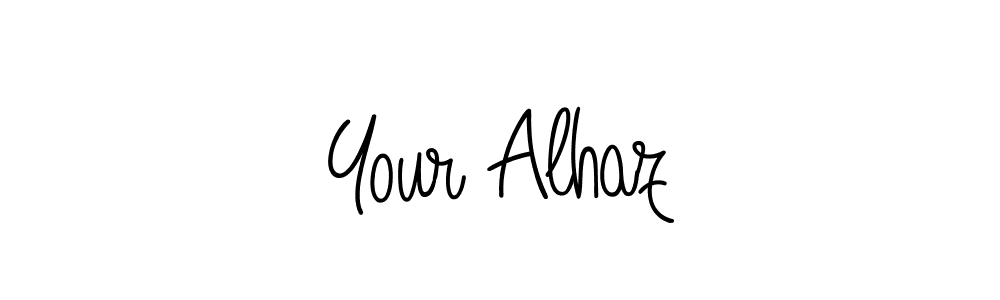 Use a signature maker to create a handwritten signature online. With this signature software, you can design (Angelique-Rose-font-FFP) your own signature for name Your Alhaz. Your Alhaz signature style 5 images and pictures png