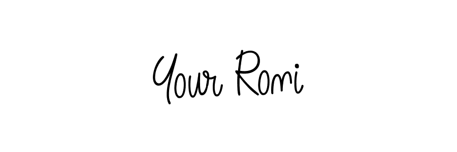 Use a signature maker to create a handwritten signature online. With this signature software, you can design (Angelique-Rose-font-FFP) your own signature for name Your Roni. Your Roni signature style 5 images and pictures png