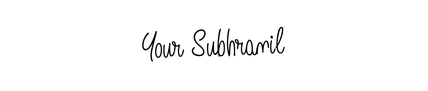 The best way (Angelique-Rose-font-FFP) to make a short signature is to pick only two or three words in your name. The name Your Subhranil include a total of six letters. For converting this name. Your Subhranil signature style 5 images and pictures png