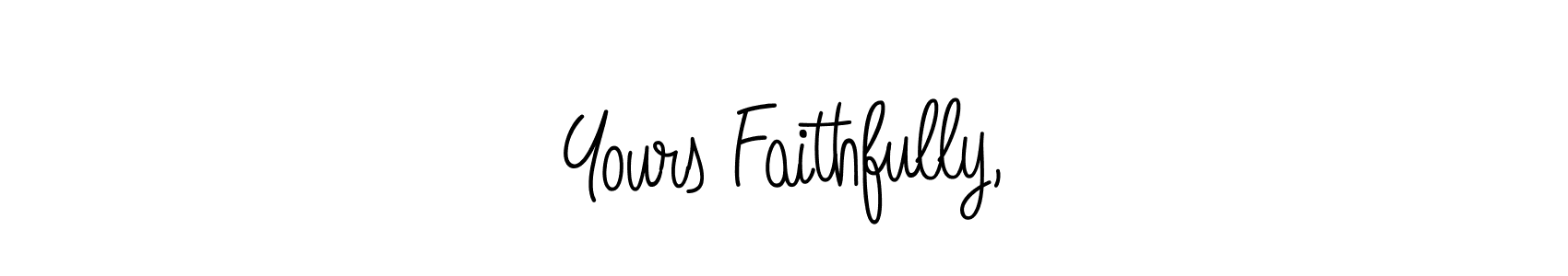 The best way (Angelique-Rose-font-FFP) to make a short signature is to pick only two or three words in your name. The name Yours Faithfully, include a total of six letters. For converting this name. Yours Faithfully, signature style 5 images and pictures png