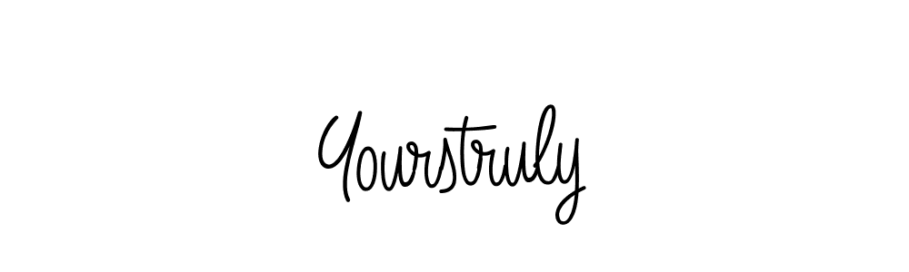 Make a beautiful signature design for name Yourstruly. With this signature (Angelique-Rose-font-FFP) style, you can create a handwritten signature for free. Yourstruly signature style 5 images and pictures png