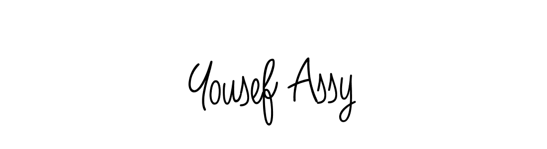 The best way (Angelique-Rose-font-FFP) to make a short signature is to pick only two or three words in your name. The name Yousef Assy include a total of six letters. For converting this name. Yousef Assy signature style 5 images and pictures png