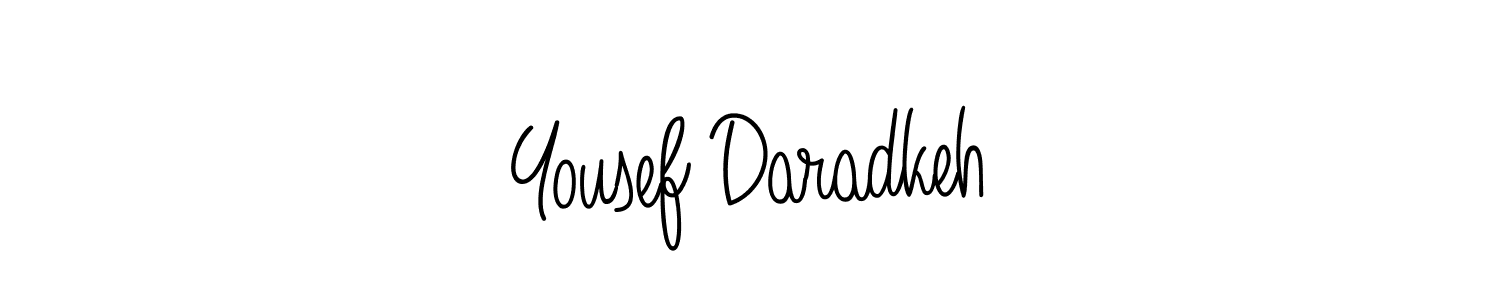 Use a signature maker to create a handwritten signature online. With this signature software, you can design (Angelique-Rose-font-FFP) your own signature for name Yousef Daradkeh. Yousef Daradkeh signature style 5 images and pictures png
