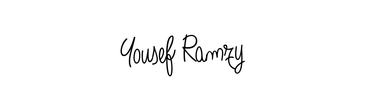 The best way (Angelique-Rose-font-FFP) to make a short signature is to pick only two or three words in your name. The name Yousef Ramzy include a total of six letters. For converting this name. Yousef Ramzy signature style 5 images and pictures png