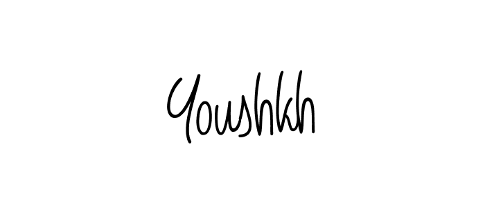 Youshkh stylish signature style. Best Handwritten Sign (Angelique-Rose-font-FFP) for my name. Handwritten Signature Collection Ideas for my name Youshkh. Youshkh signature style 5 images and pictures png