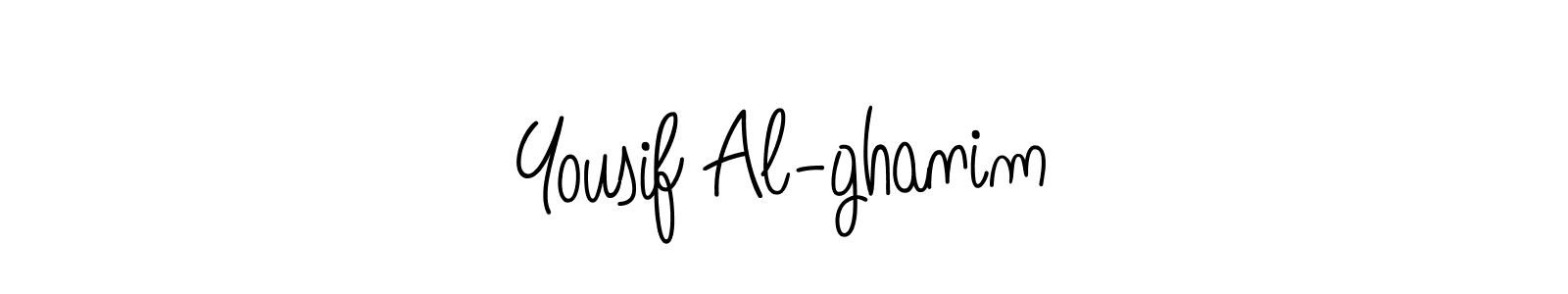 You should practise on your own different ways (Angelique-Rose-font-FFP) to write your name (Yousif Al-ghanim) in signature. don't let someone else do it for you. Yousif Al-ghanim signature style 5 images and pictures png