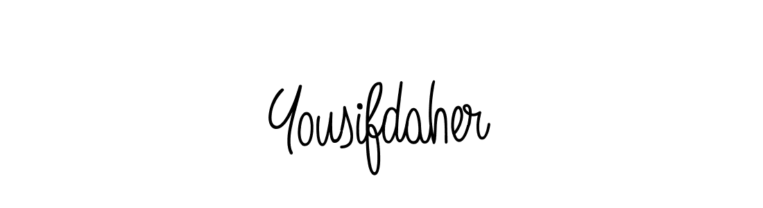 Use a signature maker to create a handwritten signature online. With this signature software, you can design (Angelique-Rose-font-FFP) your own signature for name Yousifdaher. Yousifdaher signature style 5 images and pictures png