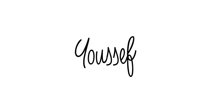 You should practise on your own different ways (Angelique-Rose-font-FFP) to write your name (Youssef) in signature. don't let someone else do it for you. Youssef signature style 5 images and pictures png