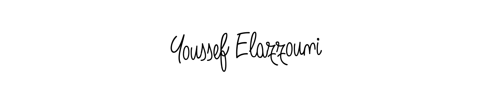 Use a signature maker to create a handwritten signature online. With this signature software, you can design (Angelique-Rose-font-FFP) your own signature for name Youssef Elazzouni. Youssef Elazzouni signature style 5 images and pictures png