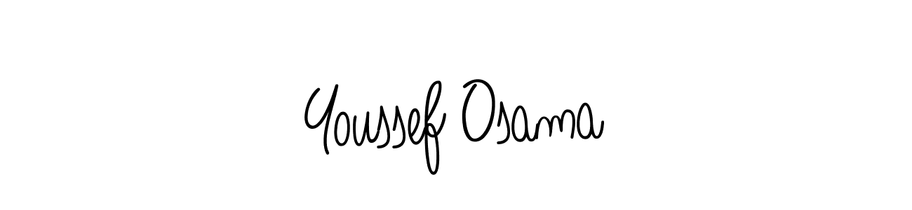 You should practise on your own different ways (Angelique-Rose-font-FFP) to write your name (Youssef Osama) in signature. don't let someone else do it for you. Youssef Osama signature style 5 images and pictures png