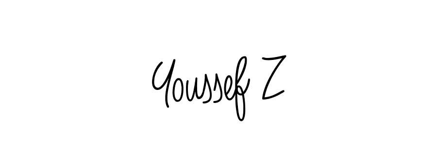 Design your own signature with our free online signature maker. With this signature software, you can create a handwritten (Angelique-Rose-font-FFP) signature for name Youssef Z. Youssef Z signature style 5 images and pictures png