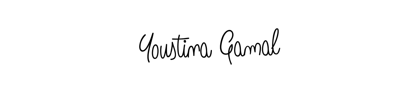 How to make Youstina Gamal name signature. Use Angelique-Rose-font-FFP style for creating short signs online. This is the latest handwritten sign. Youstina Gamal signature style 5 images and pictures png
