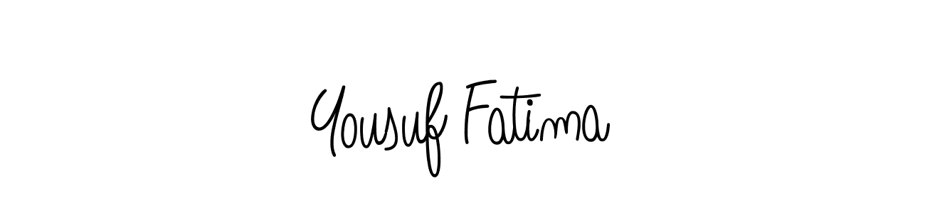 Make a beautiful signature design for name Yousuf Fatima. With this signature (Angelique-Rose-font-FFP) style, you can create a handwritten signature for free. Yousuf Fatima signature style 5 images and pictures png