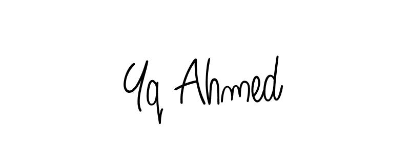 Also we have Yq Ahmed name is the best signature style. Create professional handwritten signature collection using Angelique-Rose-font-FFP autograph style. Yq Ahmed signature style 5 images and pictures png