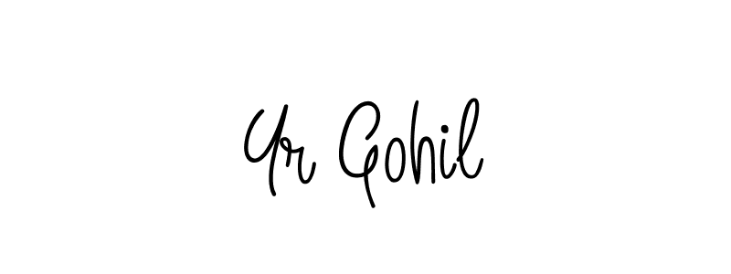 How to make Yr Gohil name signature. Use Angelique-Rose-font-FFP style for creating short signs online. This is the latest handwritten sign. Yr Gohil signature style 5 images and pictures png