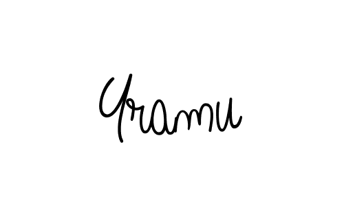 Create a beautiful signature design for name Yramu. With this signature (Angelique-Rose-font-FFP) fonts, you can make a handwritten signature for free. Yramu signature style 5 images and pictures png