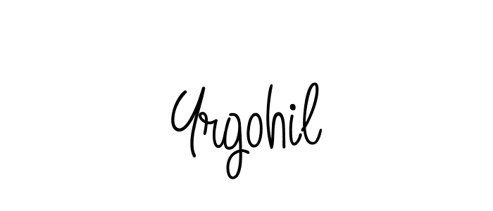Use a signature maker to create a handwritten signature online. With this signature software, you can design (Angelique-Rose-font-FFP) your own signature for name Yrgohil. Yrgohil signature style 5 images and pictures png