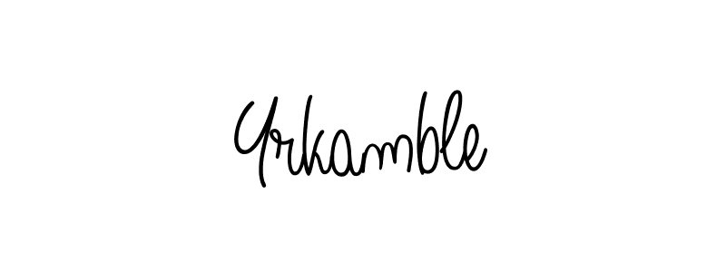 Create a beautiful signature design for name Yrkamble. With this signature (Angelique-Rose-font-FFP) fonts, you can make a handwritten signature for free. Yrkamble signature style 5 images and pictures png