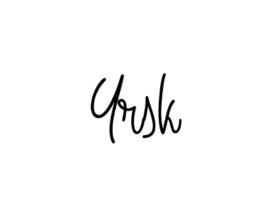 Create a beautiful signature design for name Yrsk. With this signature (Angelique-Rose-font-FFP) fonts, you can make a handwritten signature for free. Yrsk signature style 5 images and pictures png