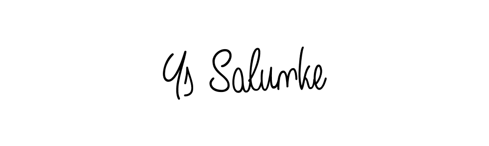 Design your own signature with our free online signature maker. With this signature software, you can create a handwritten (Angelique-Rose-font-FFP) signature for name Ys Salunke. Ys Salunke signature style 5 images and pictures png