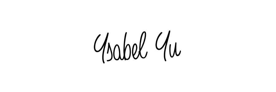 Make a beautiful signature design for name Ysabel Yu. With this signature (Angelique-Rose-font-FFP) style, you can create a handwritten signature for free. Ysabel Yu signature style 5 images and pictures png