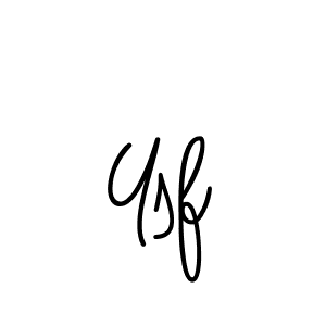 Make a beautiful signature design for name Ysf. With this signature (Angelique-Rose-font-FFP) style, you can create a handwritten signature for free. Ysf signature style 5 images and pictures png