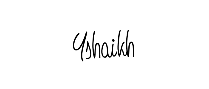 Design your own signature with our free online signature maker. With this signature software, you can create a handwritten (Angelique-Rose-font-FFP) signature for name Yshaikh. Yshaikh signature style 5 images and pictures png