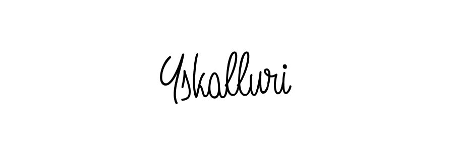 Make a beautiful signature design for name Yskalluri. Use this online signature maker to create a handwritten signature for free. Yskalluri signature style 5 images and pictures png