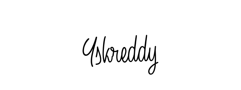 Yskreddy stylish signature style. Best Handwritten Sign (Angelique-Rose-font-FFP) for my name. Handwritten Signature Collection Ideas for my name Yskreddy. Yskreddy signature style 5 images and pictures png