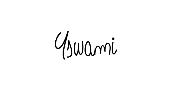 How to make Yswami name signature. Use Angelique-Rose-font-FFP style for creating short signs online. This is the latest handwritten sign. Yswami signature style 5 images and pictures png