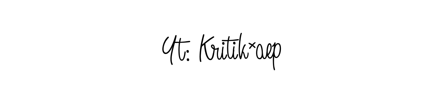 Also You can easily find your signature by using the search form. We will create Yt: Kritik×aep name handwritten signature images for you free of cost using Angelique-Rose-font-FFP sign style. Yt: Kritik×aep signature style 5 images and pictures png