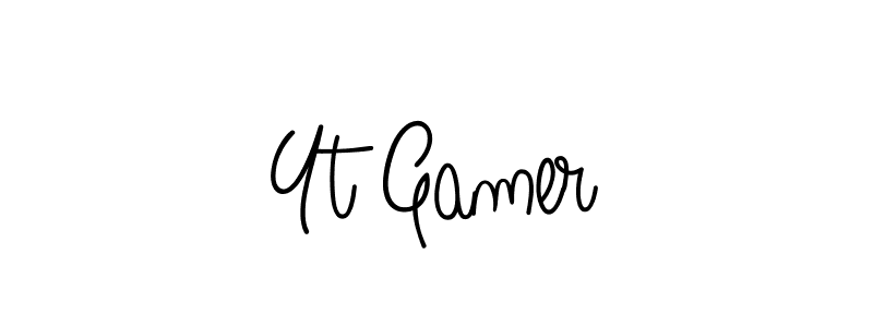 How to make Yt Gamer signature? Angelique-Rose-font-FFP is a professional autograph style. Create handwritten signature for Yt Gamer name. Yt Gamer signature style 5 images and pictures png