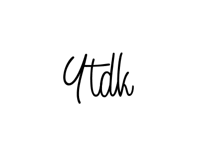 Ytdk stylish signature style. Best Handwritten Sign (Angelique-Rose-font-FFP) for my name. Handwritten Signature Collection Ideas for my name Ytdk. Ytdk signature style 5 images and pictures png