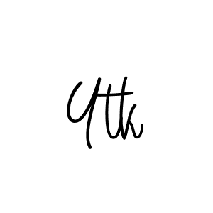 Design your own signature with our free online signature maker. With this signature software, you can create a handwritten (Angelique-Rose-font-FFP) signature for name Ytk. Ytk signature style 5 images and pictures png
