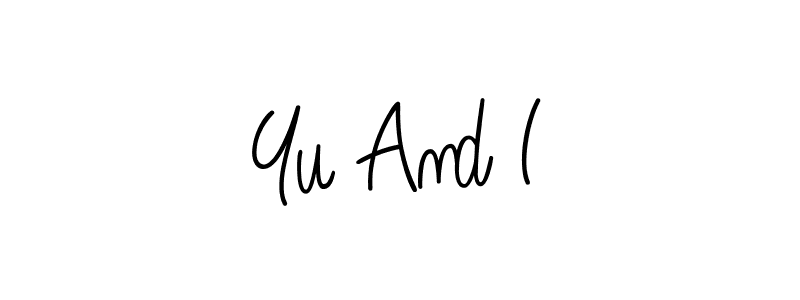 The best way (Angelique-Rose-font-FFP) to make a short signature is to pick only two or three words in your name. The name Yu And I include a total of six letters. For converting this name. Yu And I signature style 5 images and pictures png