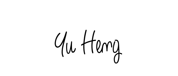 Yu Heng stylish signature style. Best Handwritten Sign (Angelique-Rose-font-FFP) for my name. Handwritten Signature Collection Ideas for my name Yu Heng. Yu Heng signature style 5 images and pictures png