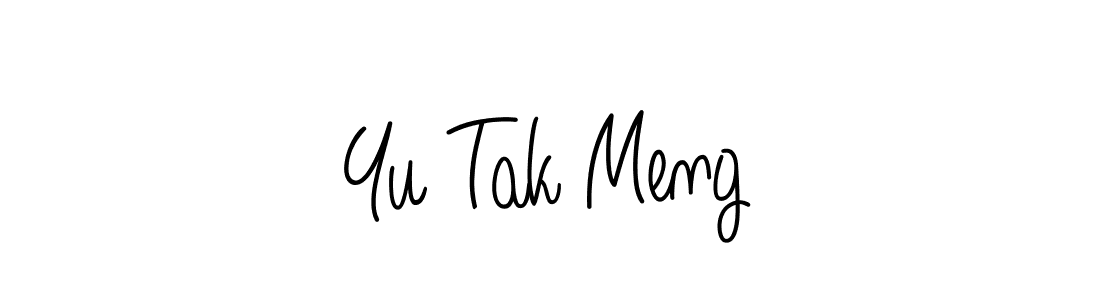 You should practise on your own different ways (Angelique-Rose-font-FFP) to write your name (Yu Tak Meng) in signature. don't let someone else do it for you. Yu Tak Meng signature style 5 images and pictures png