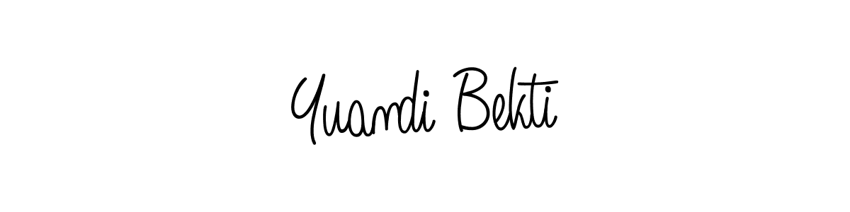 You should practise on your own different ways (Angelique-Rose-font-FFP) to write your name (Yuandi Bekti) in signature. don't let someone else do it for you. Yuandi Bekti signature style 5 images and pictures png
