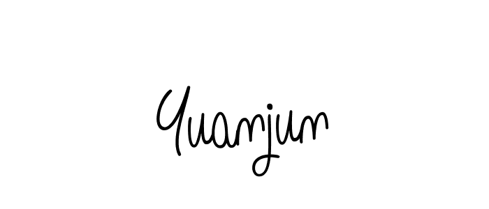 Yuanjun stylish signature style. Best Handwritten Sign (Angelique-Rose-font-FFP) for my name. Handwritten Signature Collection Ideas for my name Yuanjun. Yuanjun signature style 5 images and pictures png