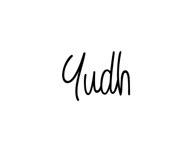 Yudh stylish signature style. Best Handwritten Sign (Angelique-Rose-font-FFP) for my name. Handwritten Signature Collection Ideas for my name Yudh. Yudh signature style 5 images and pictures png