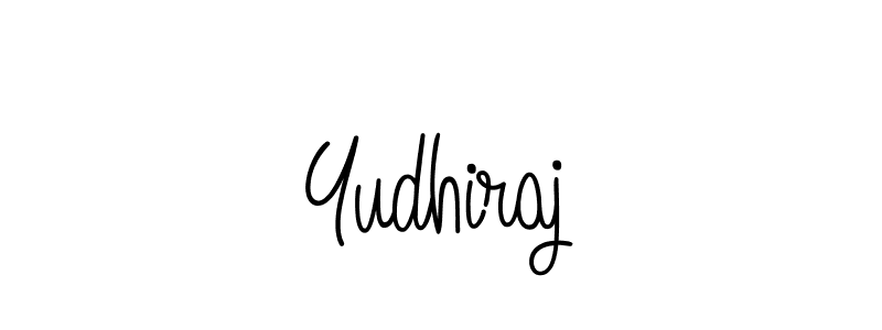 Use a signature maker to create a handwritten signature online. With this signature software, you can design (Angelique-Rose-font-FFP) your own signature for name Yudhiraj. Yudhiraj signature style 5 images and pictures png