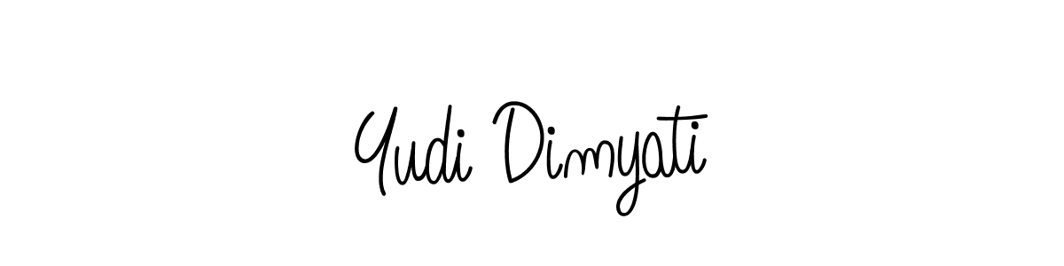 Make a beautiful signature design for name Yudi Dimyati. With this signature (Angelique-Rose-font-FFP) style, you can create a handwritten signature for free. Yudi Dimyati signature style 5 images and pictures png