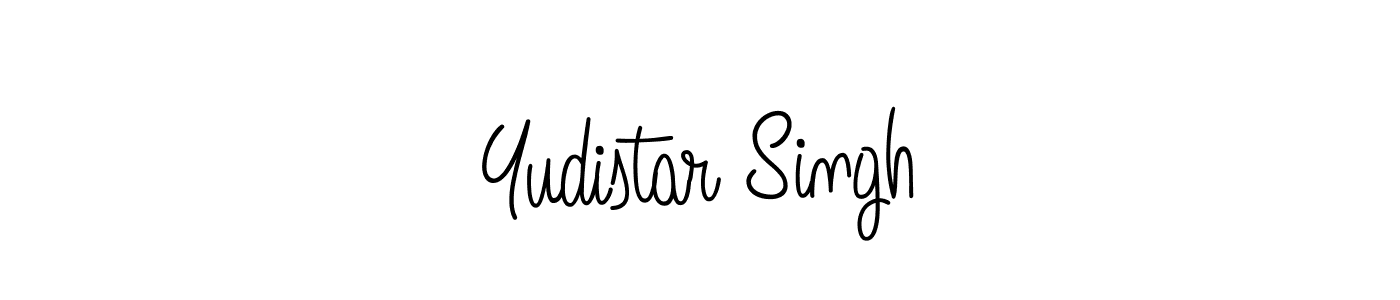 Create a beautiful signature design for name Yudistar Singh. With this signature (Angelique-Rose-font-FFP) fonts, you can make a handwritten signature for free. Yudistar Singh signature style 5 images and pictures png