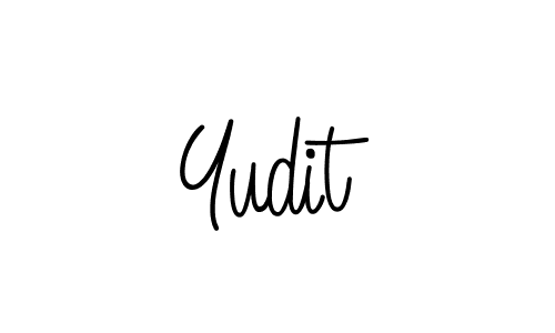 Make a beautiful signature design for name Yudit. With this signature (Angelique-Rose-font-FFP) style, you can create a handwritten signature for free. Yudit signature style 5 images and pictures png