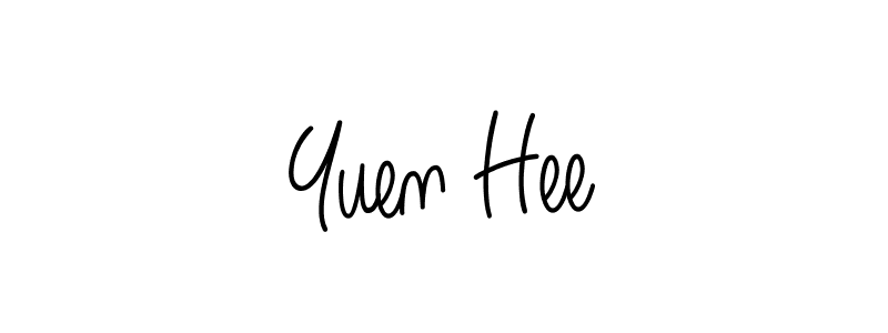 Yuen Hee stylish signature style. Best Handwritten Sign (Angelique-Rose-font-FFP) for my name. Handwritten Signature Collection Ideas for my name Yuen Hee. Yuen Hee signature style 5 images and pictures png