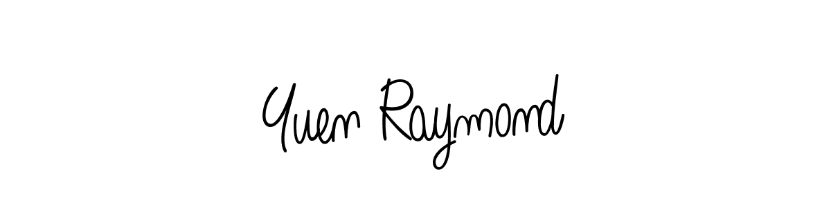 The best way (Angelique-Rose-font-FFP) to make a short signature is to pick only two or three words in your name. The name Yuen Raymond include a total of six letters. For converting this name. Yuen Raymond signature style 5 images and pictures png
