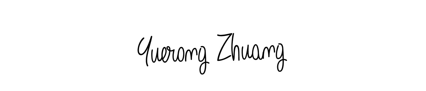 Create a beautiful signature design for name Yuerong Zhuang. With this signature (Angelique-Rose-font-FFP) fonts, you can make a handwritten signature for free. Yuerong Zhuang signature style 5 images and pictures png