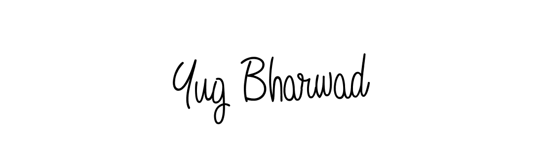 The best way (Angelique-Rose-font-FFP) to make a short signature is to pick only two or three words in your name. The name Yug Bharwad include a total of six letters. For converting this name. Yug Bharwad signature style 5 images and pictures png